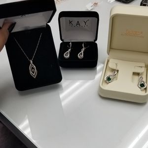 Sterling Silver Earrings and Necklaces